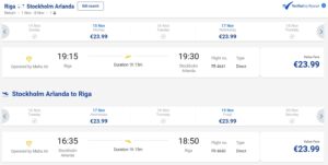 ryanair rīga stokholma