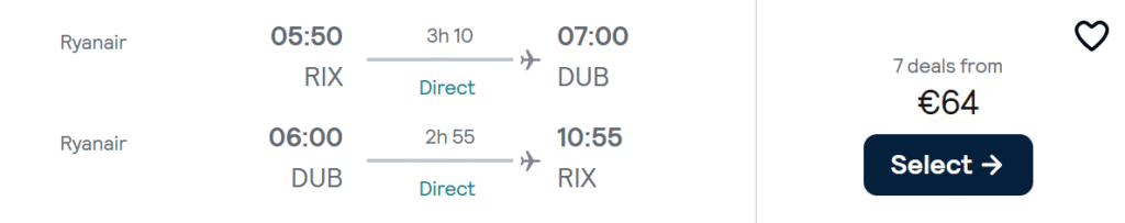 lēti lidojumi uz dublinu no rīgas