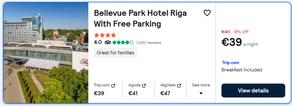 Bellevue Park Hotel Riga viesnīca