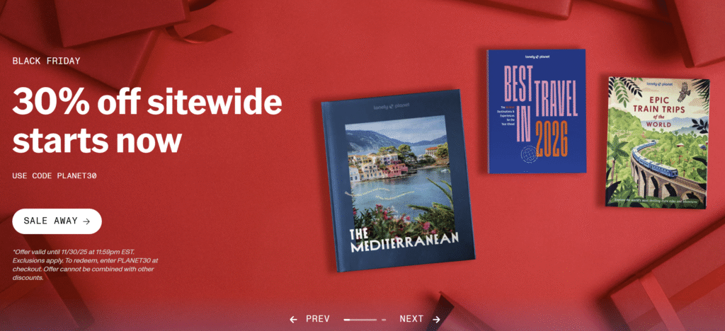 BLACK FRIDAY! LONELY PLANET ceļvedis