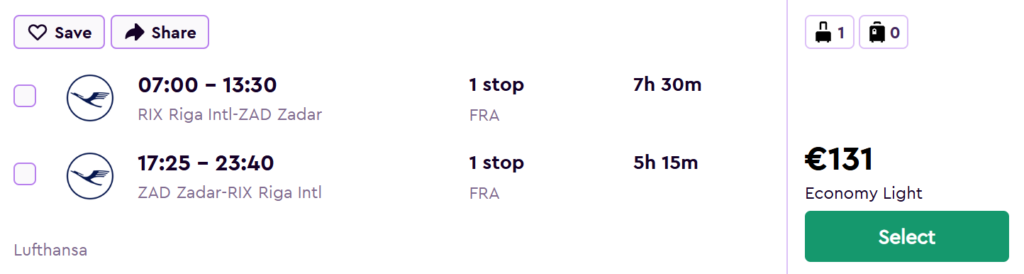 lēti lidojumi uz zadaru no rīgas