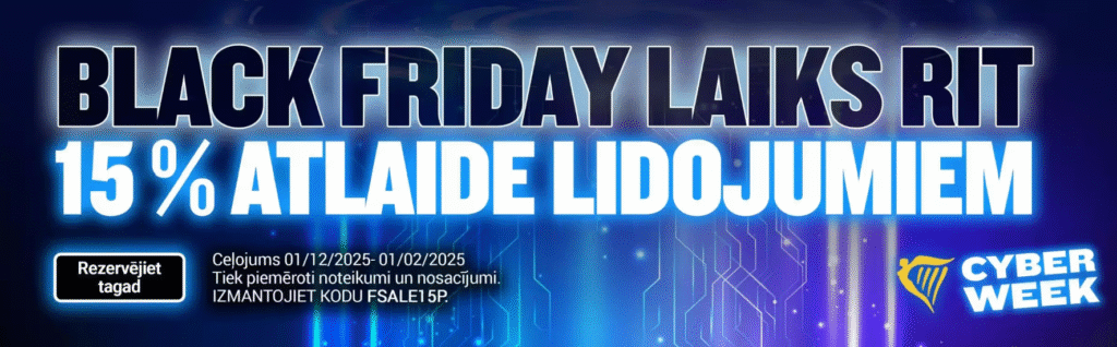 ryanair black friday melnā piektdiena