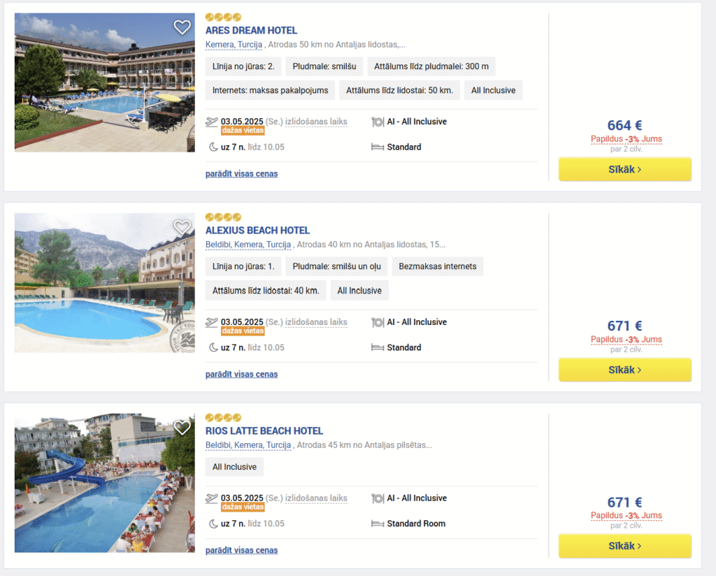 Turcija ALL INCLUSIVE ceļojums no Rīgas