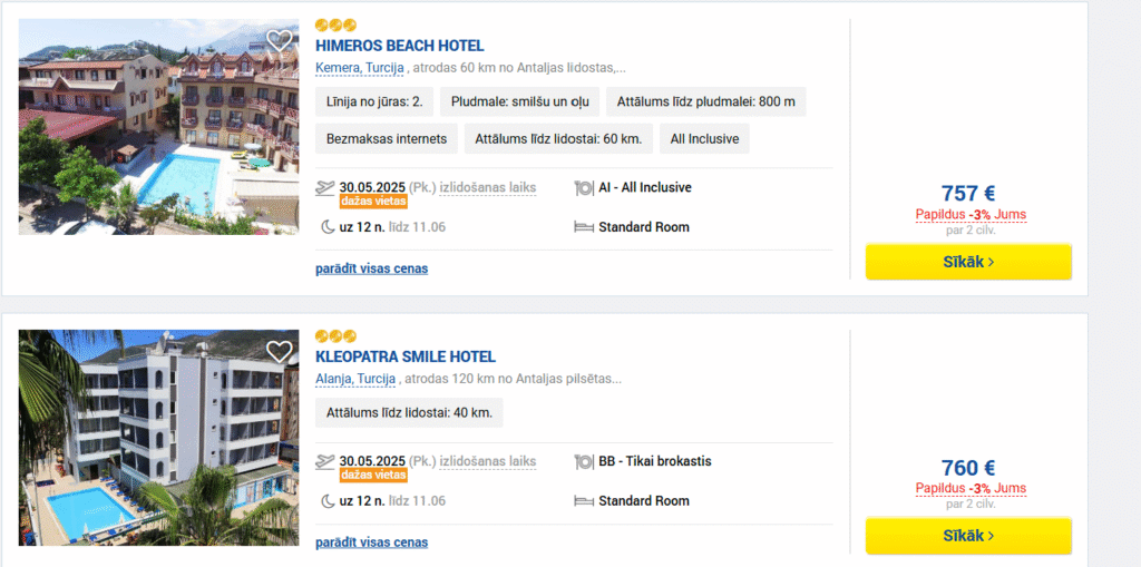 Turcija ALL INCLUSIVE ceļojums no Rīgas