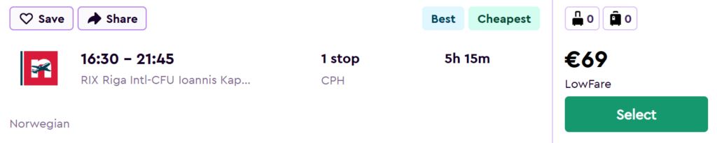 lēti lidojumi uz korfu no rīgas vienā virzienā