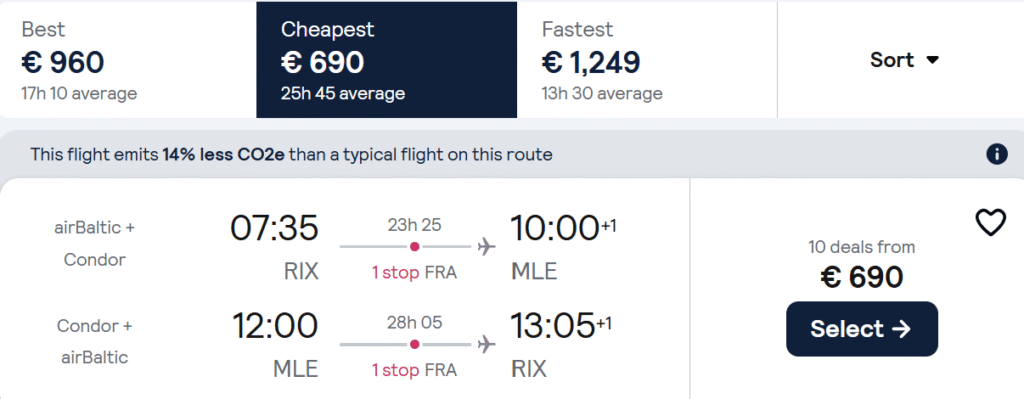 lēti lidojumi uz maldīvu salām no rīgas