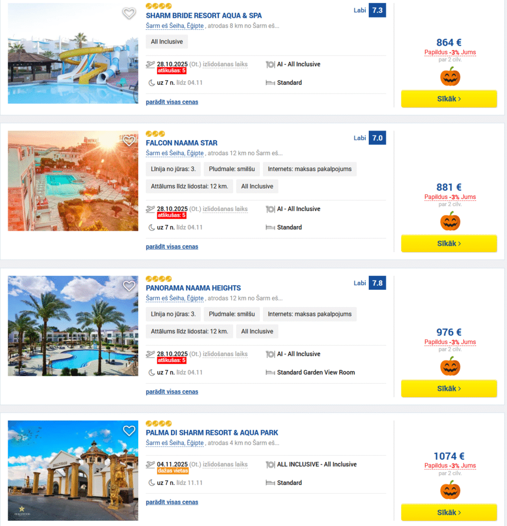 ĒĢIPTE ALL INCLUSIVE Ceļojums no Rīgas