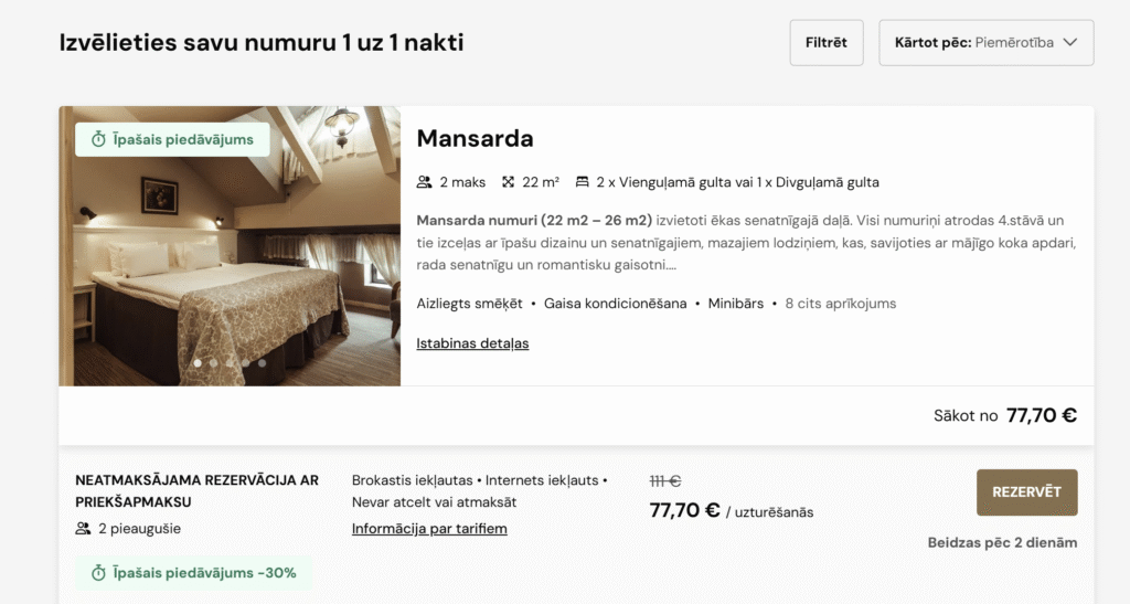 Promenade Hotel Liepāja melnā piektdiena black friday