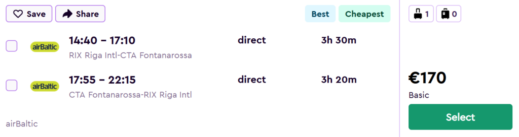 lēti lidojumi uz katāniju no rīgas