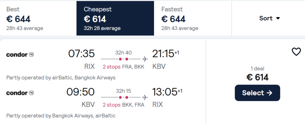 lēti lidojumi uz krabi no rīgas