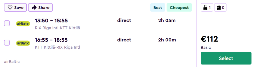 lēti lidojumi uz lapzemi no rīgas