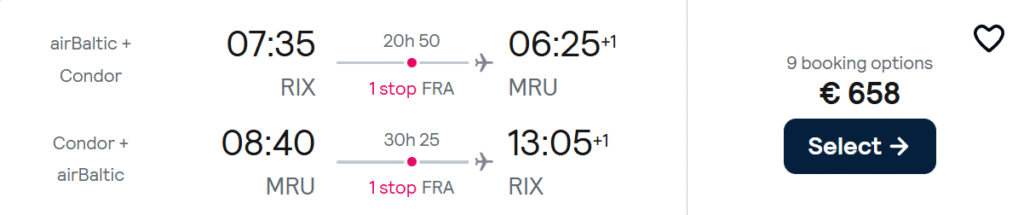 lēti lidojumi uz maurīciju no rīgas