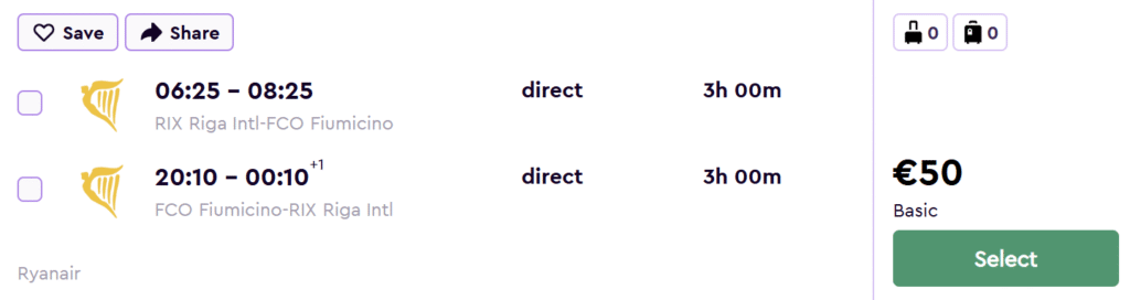 lēti lidojumi uz romu no rīgas