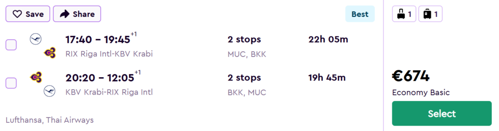 lēti lidojumi uz krabi no rīgas