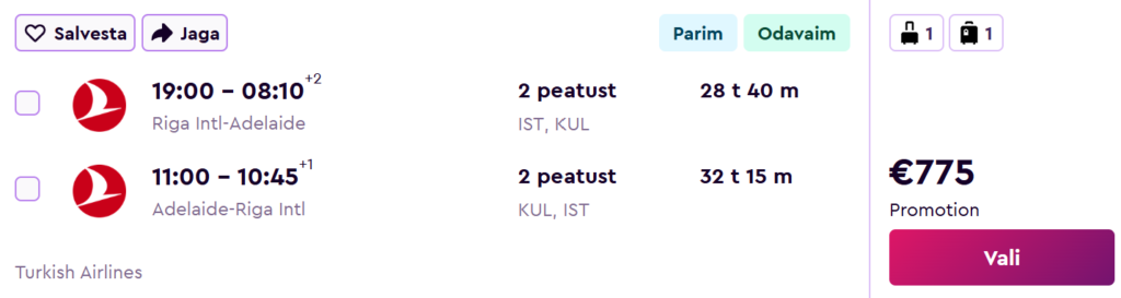 Lēti lidojumi uz AUSTRĀLIJU no Rīgas