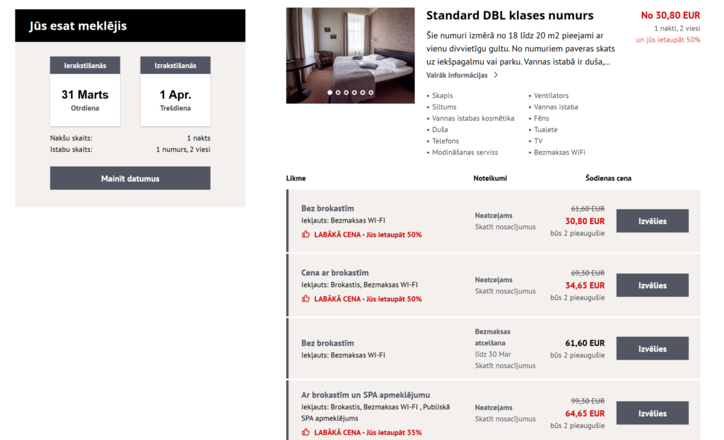Hotel Sigulda akcija