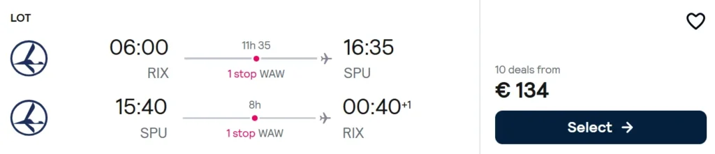 Lēti lidojumi uz HORVĀTIJU no Rīgas
