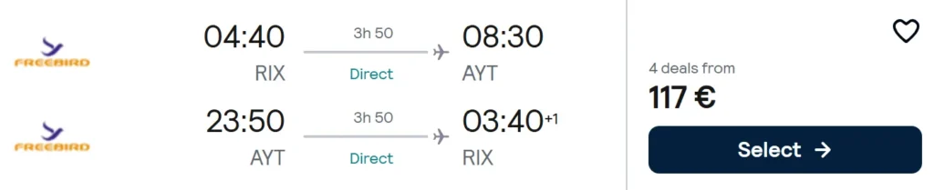 LAST MINUTE Tiešie lidojumi uz ANTĀLIJU no Rīgas